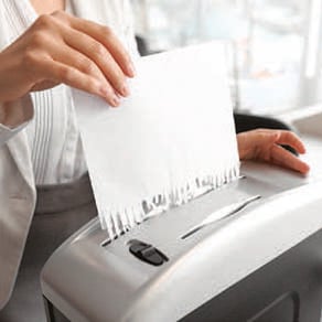 shredding paper